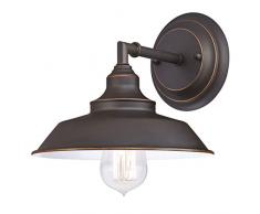 Westinghouse Lighting 63435 â Apparecchiatura da parete da interno Iron Hill a una luce, finitura in bronzo lucidato a olio con punti brillanti