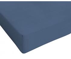 Italian Bed Linen Max Color Lenzuolo Sotto alla Francese, 100% Cotone, Avio, 140x200 cm