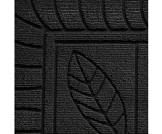 Deco Tapis - Zerbino, Motivo âFoglieâ, in Polipropilene e caucciÃ¹, 75 x 45 cm Nero