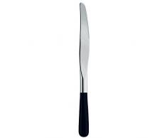 Alessi - LCD02/6 - 40 Coltello da frutta in acciaio inossidabile 18/10 lucido. Manico in POM, nero.