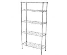 Scaffale in Acciaio Cromato (35X75XH200 4 Ripiani)