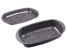 CHG &apos Teglia con Coperchio Granito, Skandia Xtreme Plus: 4Â Strati di Rivestimento Antiaderente in Granito, Effetto Granito, 37Â x 20Â x 7Â cm