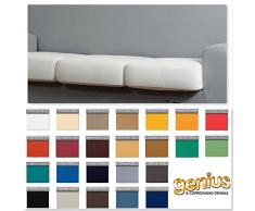 Biancaluna Coppia Copricuscino 1 Posto Genius Tinta Unita Elastico Vari Colori 1012 - Grigio -