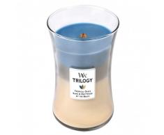 WoodWick Trilogy candela profumata a clessidra grande con Pluswick Innovation, Fuga in barca