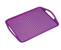 Colourworks Kitchencraft Vassoio Antiscivolo in plastica, Viola, 41 x 28.5 cm, 16 x 27,9 cm