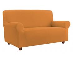 Italian Bed Linen Matthew Copridivano Bielastico Sagomato, Tessuto a Struttura Rigata, 96% Poliestere, 4% Elastometro, Mais, 170/240 x 90 cm