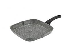 Barazzoni Monolitica Bistecchiera, Rivestimento Interno in Marmotech Plus a 6 Strati Effetto Pietra, Diametro cm 28 x 28, Litri 2.4. Made in Italy.