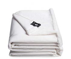 zoeppritz since 1828 Reborn Bliss - Coperta in Pelliccia Sintetica â Morbida e Lussuosa Coperta in Finta Pelliccia con Retro Liscio, Poliestere, 000 White, 140 x 190 cm