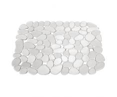 InterDesign Pebblz Tappetino scolapiatti, Pratico tappetino protettivo per stoviglie in plastica da tagliare su misura, trasparente