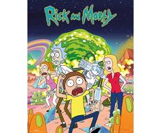 GB eye - Mini poster Rick and Morty, 40 x 50 cm, in legno, multicolore, 65 x 3,5 x 3,5 cm