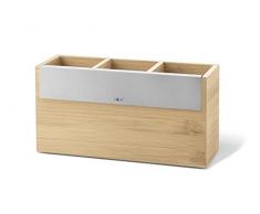 ZACK scarta Utensili Box, Acciaio Inox, 1 unità, Acciaio Inox, Argento, 8.0 x 24.0 x 12.3 cm