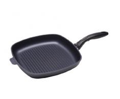 Swiss Diamond Bistecchiera Quadrata Bassa 28cm con Nervature per Piani Cottura ad Induzione - AntiAderente 63281.I