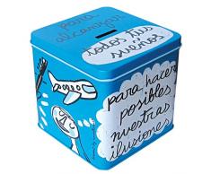 Laroom Salvadanaio in Metallo Blu