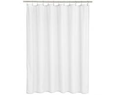 AmazonBasics - Tenda da doccia Dobby in poliestere, bianco, 183 x 200 cm