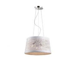 Ideal Lux Basket SP3 Lampada a Sospensione E27, Bianco, 40 x 120 cm