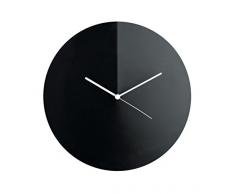 Alessi ACO05 B Arris Orologio da Parete in Acciaio Colorato con Resina Epossidica, Nero