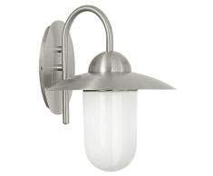 EGLO, Lampada da parete per esterni Milton 1, attacco E27, in acciaio Inox, 83585 E