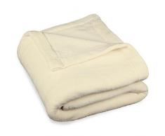 CelinaTex Coperta Montreal, in Pile di Microfibra, Poliestere, Bianco, 150 x 200 cm