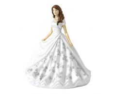 Royal Albert Birthstone Piccola Statuetta, Bianco, 17cm