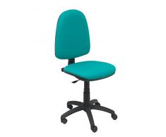 Piqueras Y Crespo 04CP – Sedia da ufficio ergonomica, Sedile e schienale rivestiti in tessuto BALI verde chiaro