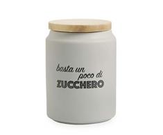 Villa dEste Home Tivoli Idee Barattolo Zucchero con Coperchio Bamboo, Grigio
