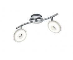 Trio Leuchten Trio 875910206 Pilatus Faretto LED, 2x3.8 W, Cromato, 34 cm 3.8 W, Cromo, 2er-Balken