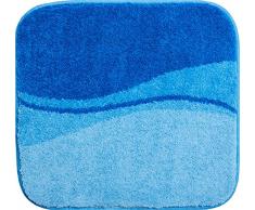 Linea Due Flash Tappeto per Il Bagno, Poliacrilico Supersoft, Blu, 55x60 cm