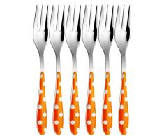 BUGATTI, Set da 6 Forchettine da Dolce, Arancione (Orange), 16 x 20 x 3 cm