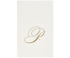 Divertente con Caspari Caspari tovaglioli di Carta Lettera di Modello P Lotto di 24 Asciugamani Bianchi Pearl