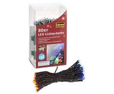 Idena LED catena luminosa per interni ed esterni, con Timer, anni bunt, funzionamento a batteria, 30117