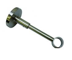 Gardinia Supporto con piastra per asta per tende, 1 Supporto per asta, Chiuso, Kit montaggio incluso, Serie Chicago, 20 mm diametro, Finitura in acciaio inossidabile