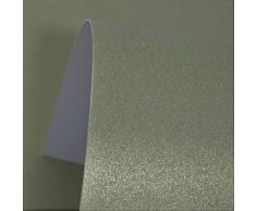 DALTON MANOR - Confezione da 10 Fogli di Carta perlata, Formato A4, 300 g/mq, Lato Singolo, 31 Colori (Oliva)