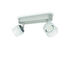 Philips Lighting Fremont Barra 2 Faretti Acciaio Spazzolato LED, 2 x 4W, Nickel