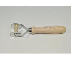 ELETTRO CENTER Art.3 Tagliapasta Liscio 1 Pista, Acciaio Inossidabile, Marrone