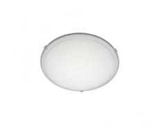 Reality Cursa Plafoniera LED, Alto Voltaggio, Decoro Effetto Riga, Diametro 25 cm Integriert, 7 W, Bianco, 25 x 25 x 8 cm