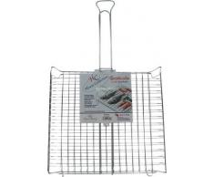 Griglia barbecue, Graticola, Leggera, a conchiglia, acciaio,40x45
