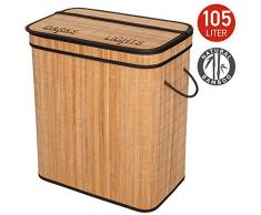 Tatkraft portabiancheria, bambÃ¹, Beige, 105L