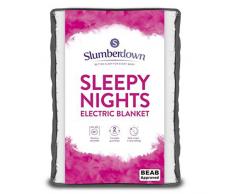 Slumberdown Coperta elettrica Invernale, Calda, Bianco, King Size, 142x150 cm