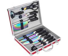 Pradel Excellence I7202TI - Set Valigetta Utensili da Cucina, Lame con Rivestimento in Titanio, 35,5 x 28,5 x 8,3 cm, 12 Pezzi