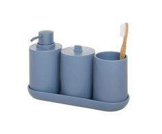 Tazza Bicchiere per Set Accessori Bagno Yardwe 5 Pezzi//Set Accessori per Il Bagno in plastica Kit portaspazzolino Dispenser di Sapone Blu portasapone