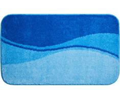 Linea Due Tappetino da Bagno 3D, Ultra Morbido e Assorbente, Antiscivolo, 5 Anni di Garanzia, FLASH, Tappeto per il Bagno 60x100 cm, Blu