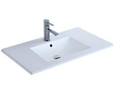Cygnus Bath - Lavabo in ceramica di 80 cm, ultrapiatto