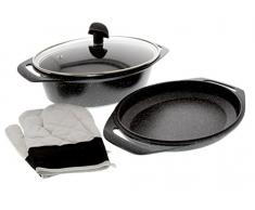 Pradel Excellence 52804M Pentola Ovale Set di 2 Pezzi per Tutti i fornelli, Compresa induzione