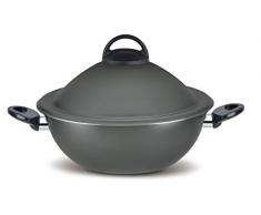 Silex Italia Vaporiera Wok Vesuvio Ecotitan Induction, Alluminio, Grigio, 24 cm