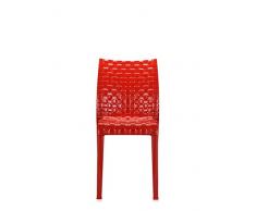 Kartell Ami Ami Sedia, Confezione da 2 Pezzi, Rosso Coprente