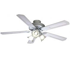 Farelek Baleares - Ventilatore da soffitto, 132 cm, Colore: Bianco