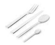 Alessi Santiago | DC05S4 - Servizio Completo di Posate 4 Pezzi in Acciaio Inox
