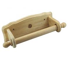 Apollo Housewares - Porta Asciugamani da Parete, in Legno Naturale, 36,5 x 10,5 cm