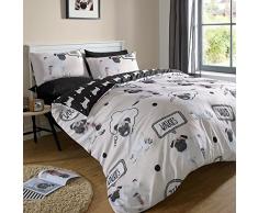 DreamsceneÂ âÂ Set copripiumino con federa per letto cane carlino WalkiesÂ âÂ Single