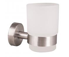 Wink design, Costa Mesa, Bicchiere Portaspazzolini da Parete, Metallo Inox Satinato